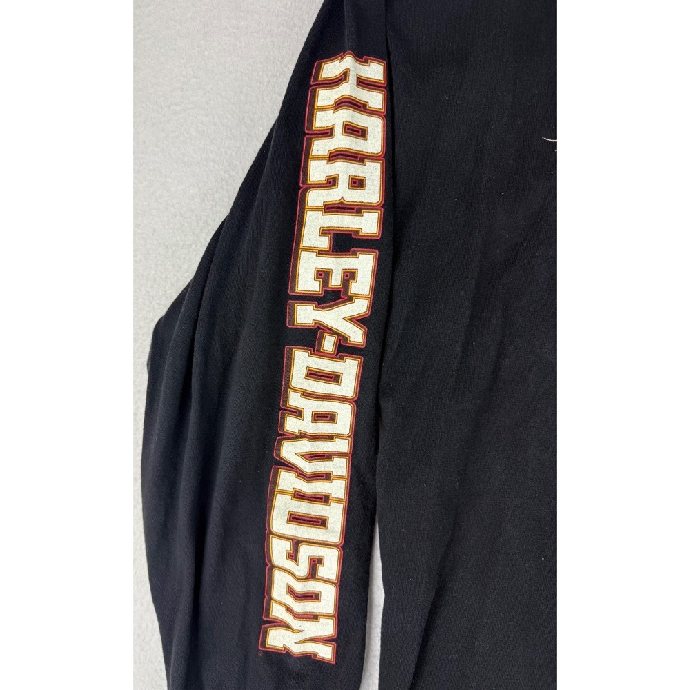 HARLEY DAVIDSON Long Sleeve Crew Neck Men's Large Motorcycles Spell Out‎ Sleeves - Picture 4 of 8